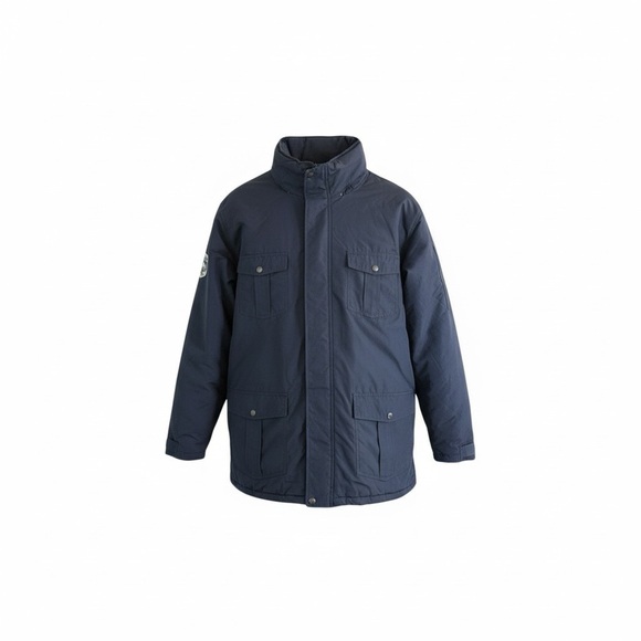 Atlas for Men Other - Atlas For Men Dark Blue Men's Coat Outdoor Winter Zip Jacket Hood In Collar XL